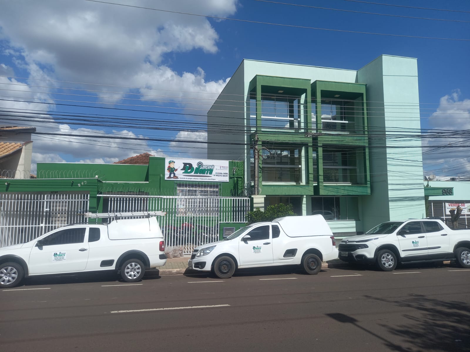 Aplicação de pesticida com equipamentos profissionais